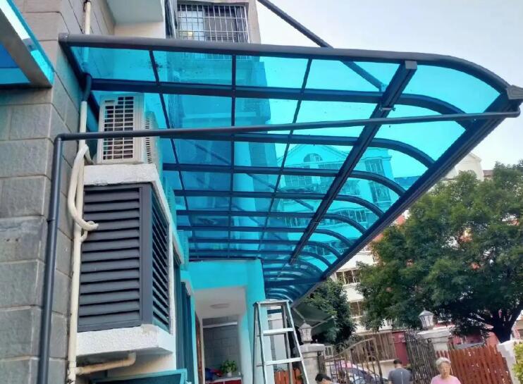 PC板檔雨棚，PC板雨棚案例